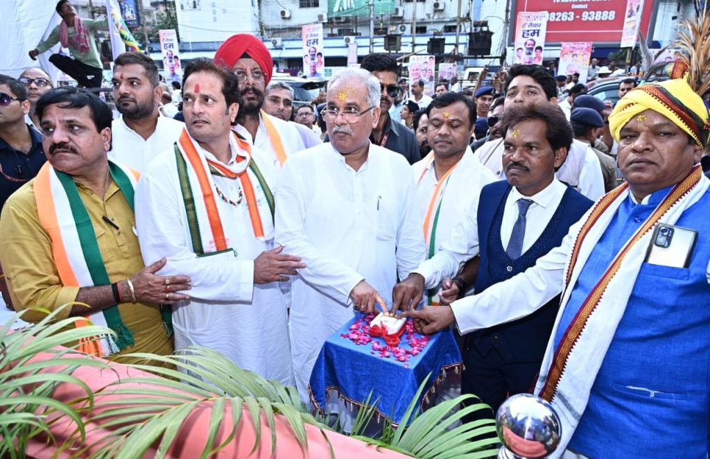 Foundation stone of underground cabling and electrification work