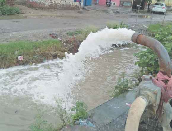 Municipal Corporation installed pumps for drainage