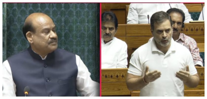 राहुल गांधी और स्पीकर के बीच तीखी नोकझोंक