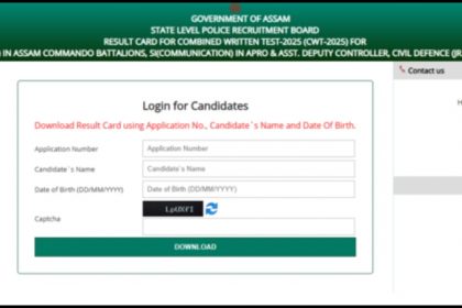 Assam Police SI Result