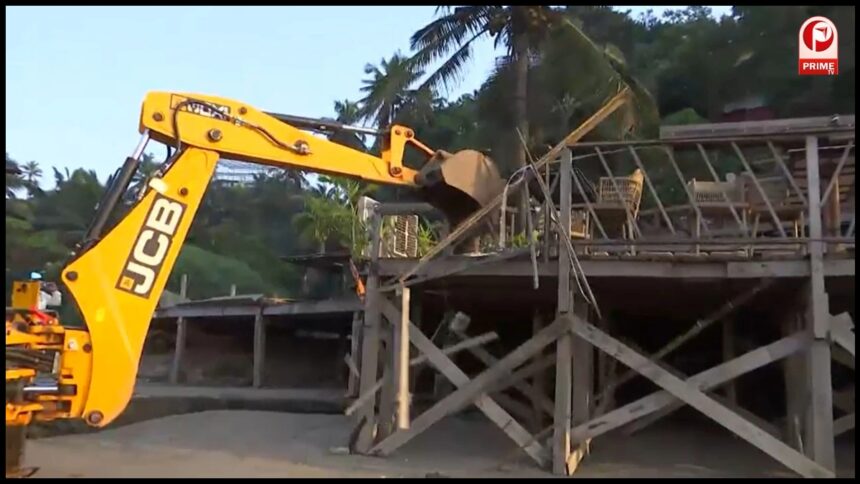 Goa Night Club Buldozer Action