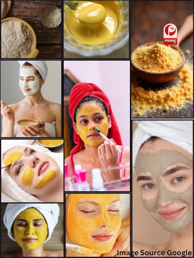 त्वचा पर बेसन